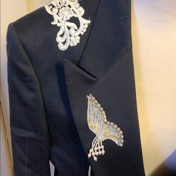 FABULOUS Vintage DIOR 1 Of a Kind Long Tuxedo Coat - Picture 2 of 8